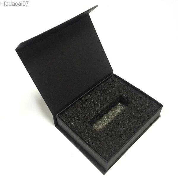 Scatole per gioielli USB Bomboniera Portagioielli Custodia per feste Artigianale Rettangolo Nero Confezione fai da te Flip Cover in cartone Piccola scatola regalo in carta L230620 L230922