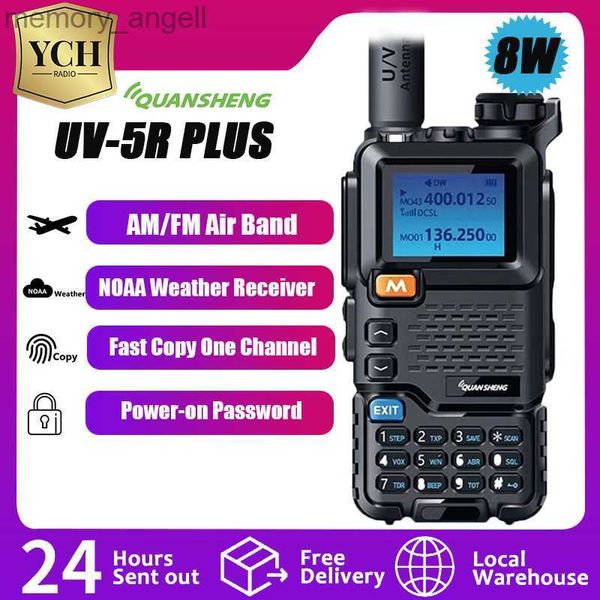 Walkie Talkie Quansheng UV-5R PLUS Walkie Talkie 5 W Air Band Radio Charge UHF VHF DTMF FM Scrambler NOAA Drahtlose Frequenz Zwei-Wege CB Radio HKD230922