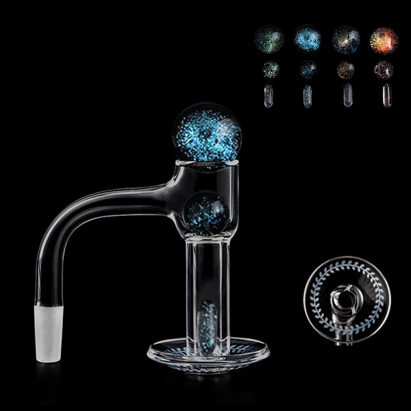 Full Weld Smoking XL Terp Slurper Quartz Banger Borda Chanfrada Unhas de fumaça sem costura com Dichro Glass Terp Slurper Set para vidro Bong Dab Rigs Pipes