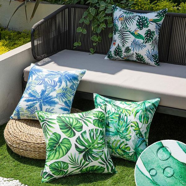 Cuscino per esterno, copertura impermeabile per giardino, balcone, a prova di spruzzi d'acqua, federa spessa jacquard, decorazione per la casa