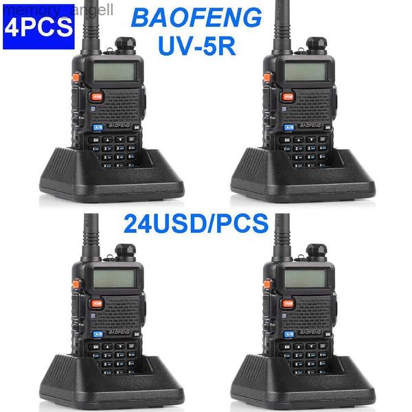 Walkie talkie 1pcs 2pcs 4pcs baofeng uv-5r walkie-talkie da 10 km ad alta potenza radio a doppia fascia per il sito di costruzione HKD230922