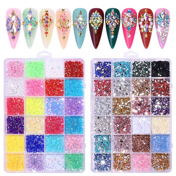 Decorazioni per nail art Resina all'ingrosso per scarpe di stoffa Mobile Jelly AB Gemme di cristallo Accessori con retro piatto 230921