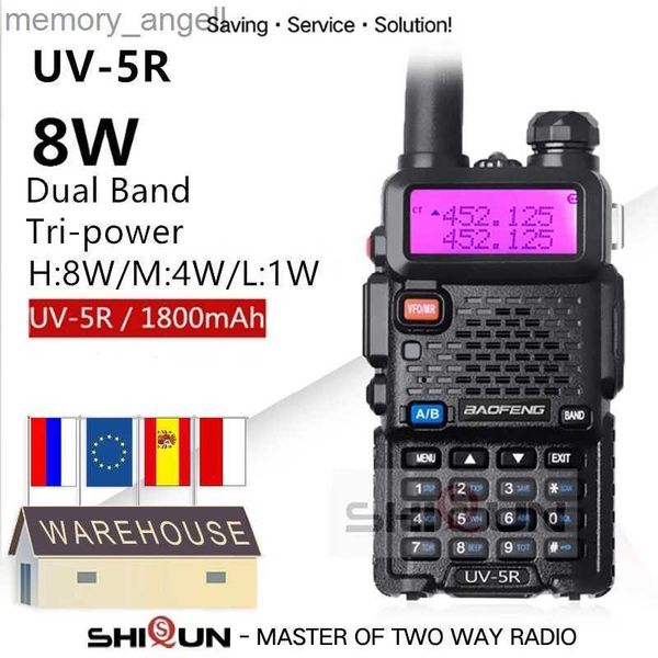 Walkie Talkie Optional Baofeng UV-5R Walkie Talkie 5 W/8 W 10 km UKW-Radio VHF/UHF Dual Band Zwei-Wege-Radio UV-9R UV-82 UV-8HX UV-XR Communicador HKD230922