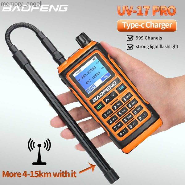 Walkie Talkie UV-17 Pro Walkie Talkie BaoFeng UV17 Pro 10 Вт, высокая мощность, 16 км, водонепроницаемый трансивер дальнего действия, модернизация радиолюбительской двусторонней радиосвязи UV 5R HKD230922