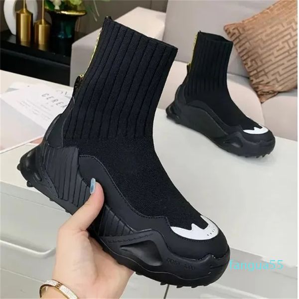 2023-scarpe casual da donna Scarpe con calze primaverili e autunnali Sneaker con tomaia traspirante in maglia con suola in gomma morbida e confortevole