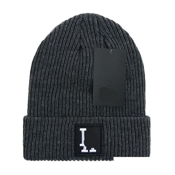 Beanie / Skull Caps Atacado Inverno La Beanie Chapéu Homens Mulheres Cap Ski Chapéus Snapback Máscara Algodão Skl Unisex Cashmerework Big Horse Luxur Dhgai