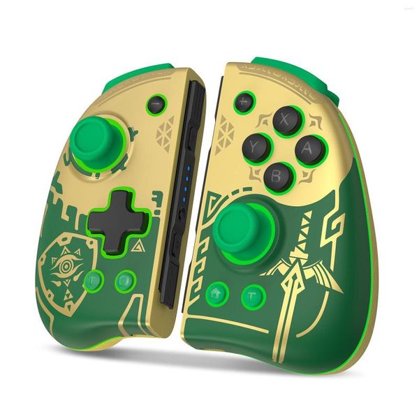 Controladores de jogo IINE Golden-Green Neptune Joypad Alps Stick Mechanics Button Compatível Swtich/OLED