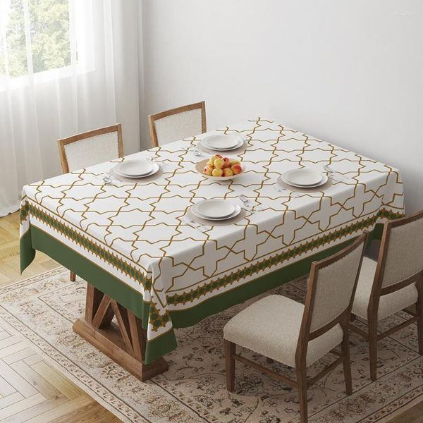 Toalha de mesa geométrica jantar simples café decorativo toalha de mesa quadrada