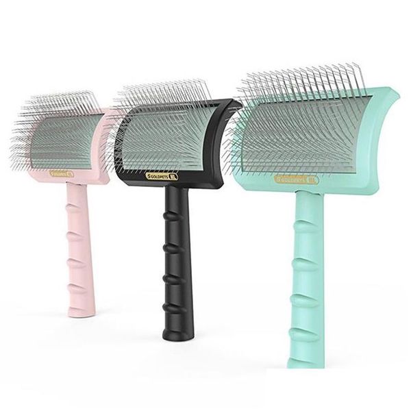 Cão Grooming Pente Derramamento Cabelo Remover Agulha Escova Slicker Mas Ferramenta Grande Cães Gato Animais de Estimação Suprimentos Acessórios 20220903 E3 Drop Deliv Dhuiv