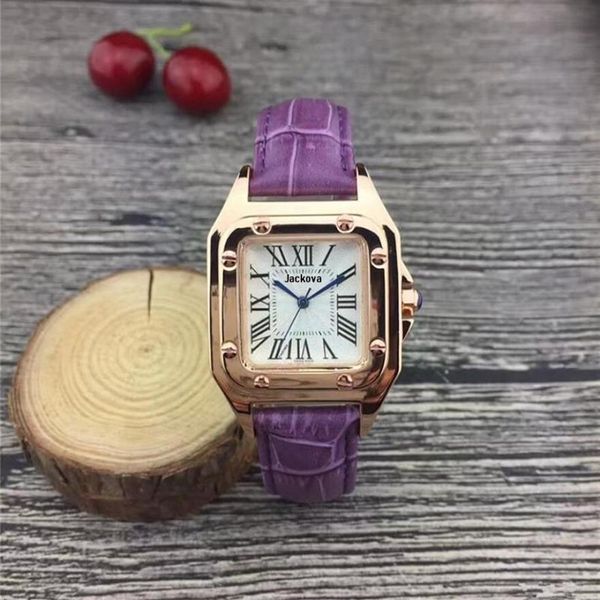 Nova chegada de alta qualidade moda quadrada relógios femininos ouro rosa senhoras relógio quartzo relógios pulso super presente para as mulheres agradável clock263y