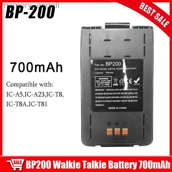 Walkie Talkie BP-200 Walkie Talkie Batteria 700mAh IC-A5 IC-A23 IC-T8 IC-T8A IC-T81 Radio bidirezionali Batteria aggiuntiva HKD230922