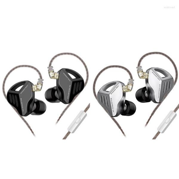 Berets KZ-ZVX fones de ouvido alta fidelidade no ouvido fone com microfone para música jogo telefone ao ar livre metal