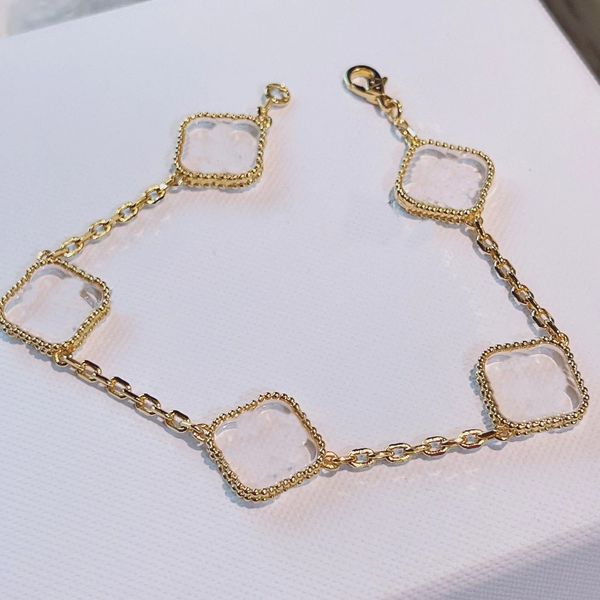 2023 Designer di braccialetti per braccialette per bracciale oro trasparente per le affascinanti affrancature per il designer regalo di San Valentino.