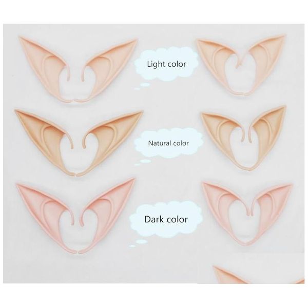 Máscaras de festa Elf Ear Halloween Fada Cosplay Accessores Máscara de Vampiro para Látex Macio Falso 10cm e 12cm Sn961 Drop Delivery Home Garden Dhjng