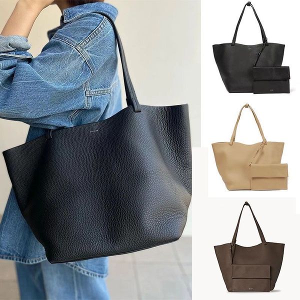 Luxurys Bolsa de compras Designer Park Tote Bag Saco de ombro feminino Bolsa de embreagem Mags de couro mensal Bolsa de praia de grande capacidade A linha Medium Crossbody Bag