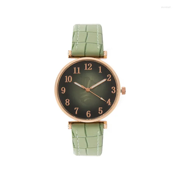 Relógios de pulso simples mulheres relógio gradiente dial cobra padrão pulseira de couro estudante casual moda relógio de pulso gota relojes para mujer