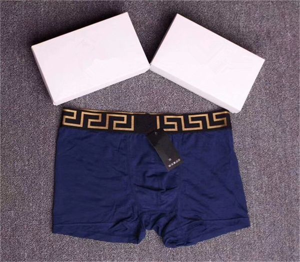 Cueca boxer masculina, roupa íntima de grife masculina vintage boxer sexy puro algodão respirável e confortável shorts múltiplas cores n