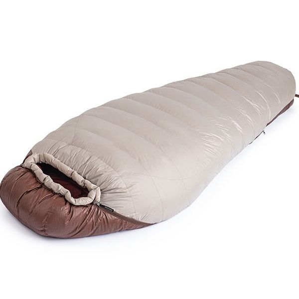 Sacos de dormir ao ar livre inverno múmia pato para baixo ultraleve acampamento 4 seaon caminhadas impermeável nylon snowbird saco de viagem 230922