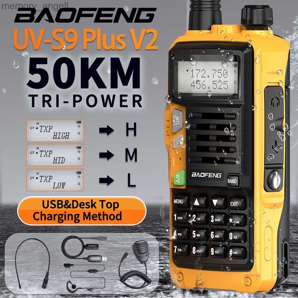 Walkie Talkie BAOFENG UV-S9 Plus V2 Hochleistungs-Handfunkgerät Dualband mit 16 km Langstrecken-Walkie Talkie UV-5R Zweiwegeradio HKD230922