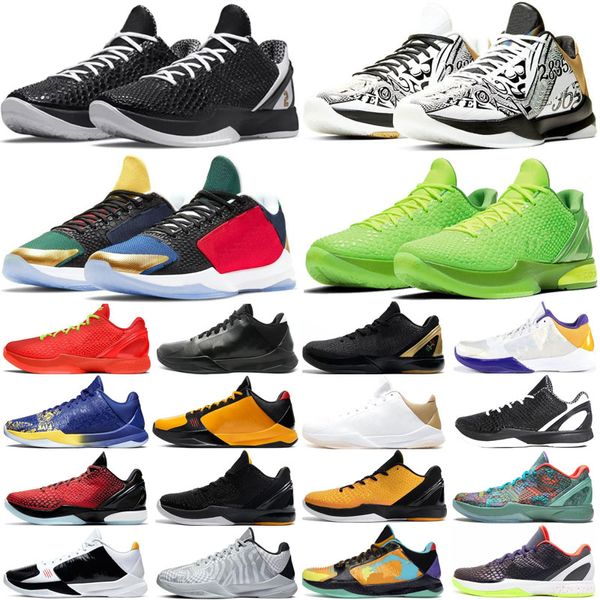 USA Bruce Lee 6 Scarpe da uomo firmate Midnight Navy What If Pack All Star triple Black Space Think Pink Flip The Switch University Gold Halo Reverse Grinch Sneakers