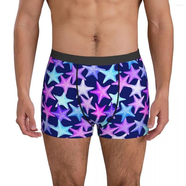 Cuecas pastel starfish roupa interior multicolor animal estiramento calcinha personalizado diy shorts briefs para homens bolsa plus size boxershorts
