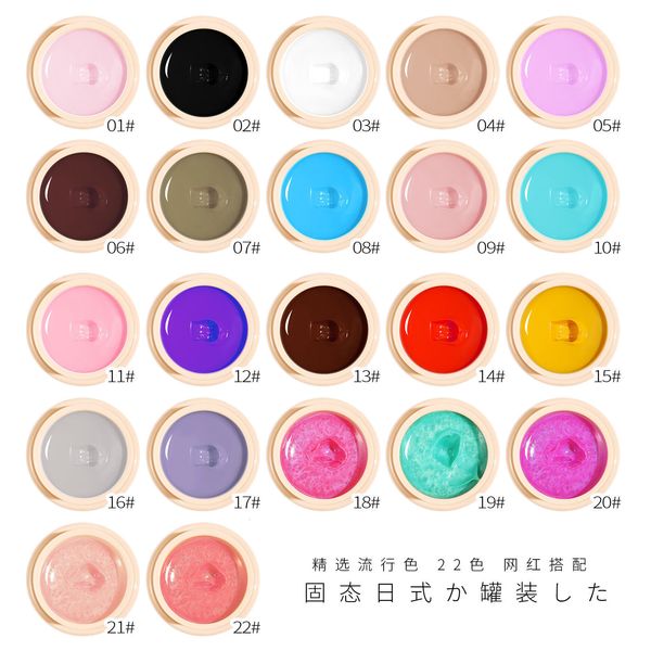 Unha Polonês 22 Cores Conjunto 5ml Japonês Creme Soild Gel Desenho Pintura P Terapia UV Manicure Sem Fluxo Viagem Tamanho Cor 230921