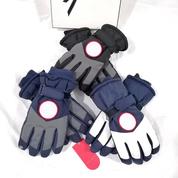 Guantes de esquí de cinco dedos para mujeres y hombres, guantes cálidos para ciclismo y conducción, guantes de esquí cálidos para invierno, guantes para deportes al aire libre