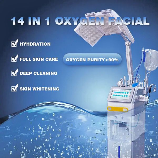 Nuovo ringiovanimento della pelle Ossigeno Hydra Face Water Jet Peel Beauty Machine Microdermoabrasione Macchina facciale per la pulizia profonda del viso