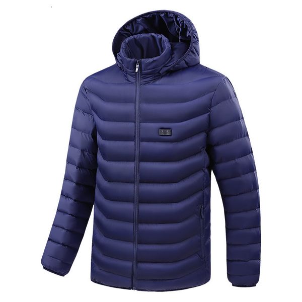 Parka da uomo in piumino arrivo giacca riscaldante in puro colore con cappuccio 15 zone vestiti in cotone per grandi aree termici 230921