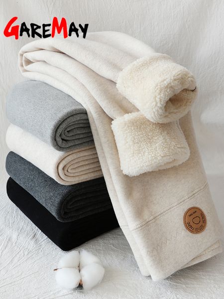 Mulheres Leggings Inverno Veludo Térmico Algodão Slimming Collants com Calça de Lã Preto Estiramento Cinza Grosso Quente para Mulheres 230922