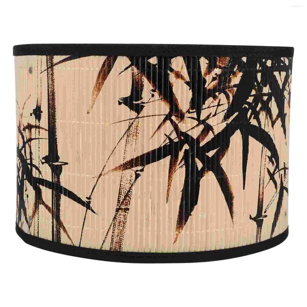Lâmpadas pendentes acessório de lâmpada tons bambu abajur retro decoração pendurado artesanato luzes de teto capa