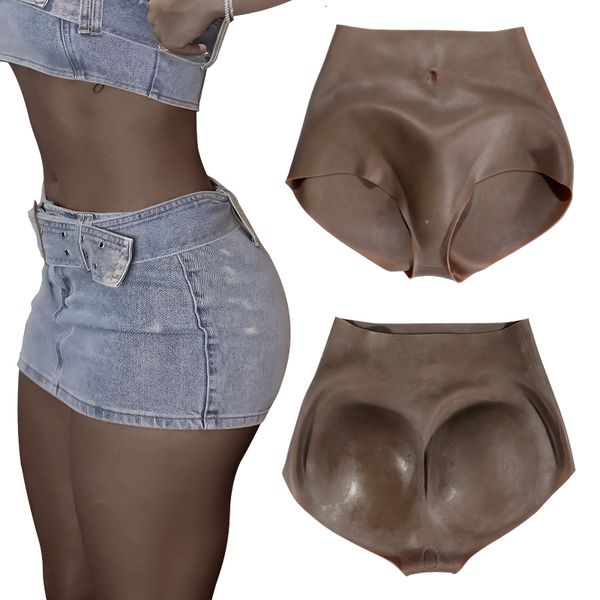 Göğüs Formu Yüksek bel silikon büyük kalçalar kaldırma yastıklı pantolon doğal fack tam ganimet shapewear süper yumuşak kadın 230921