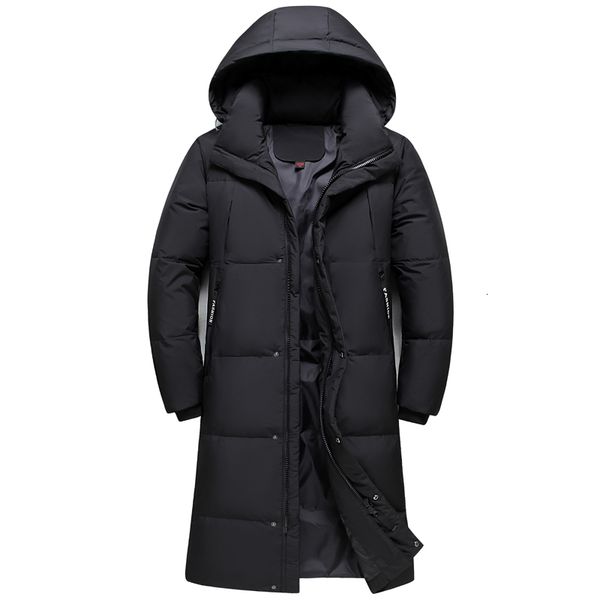 Herren Daunenparkas Ankunft Winterjacken Männer Mantel Mode verdicken warme 90% weiße Entenmäntel für mit Kapuze schwarze lange Parka 230922