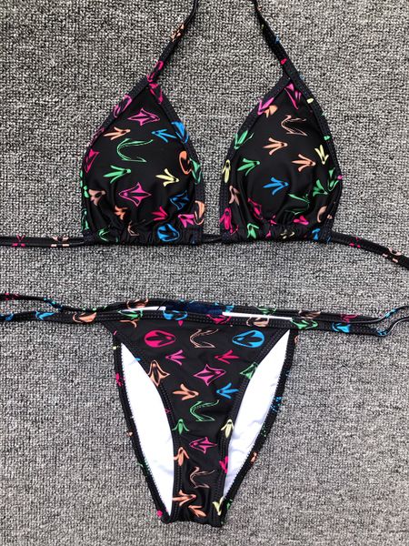 Frauen Klassische Bademode Brief Muster Drucken Sexy Sommer Zwei Stücke Badeanzug Heiße Damen Mode Bikinis Stile Badeanzug KHK