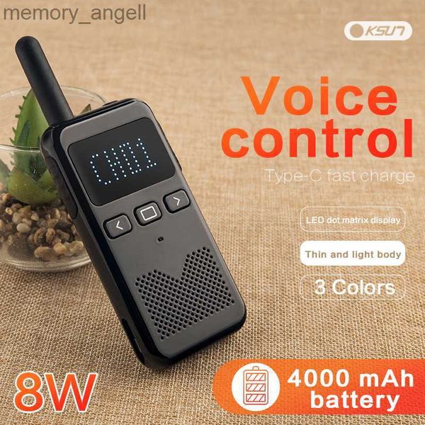 Walkie Talkie KSUN M2 Walkie Talkie Mini Двухсторонняя радиостанция Приемопередатчик Портативные рации Портативная связь Беспроводной домофон HKD230922