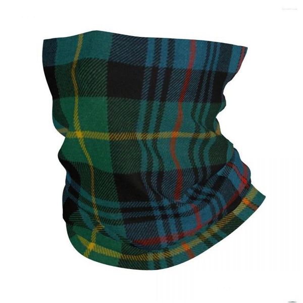 Bandane Moda Tartan verde Bandana scozzese Ghetta per il collo Protezione UV Sciarpa per il viso Er Uomo Donna Percalle Fascia per capelli Tubo Clava Drop Deliver Dhbhj