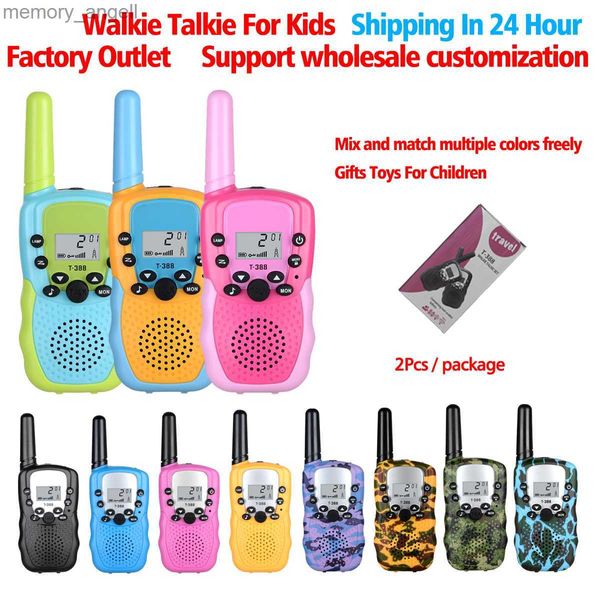 Walkie Talkie Kids Walki Talki 2 Pcs Celular Portátil Transceptor Telefone Rádio Interfone 6KM Mini Brinquedos Talkie Walkie Presentes Menino Menina Tablet HKD230922