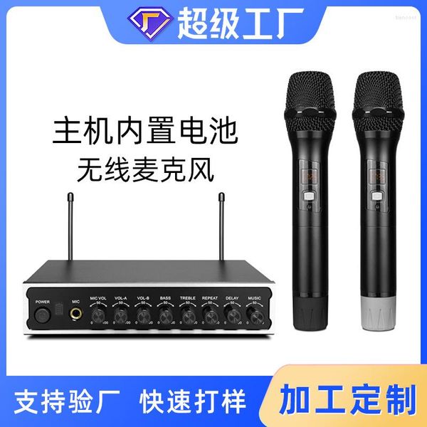 Mikrofone U-Band-Funkmikrofon mit eingebauter Reverb-Tuning-Familie KTV-Host-Batterie