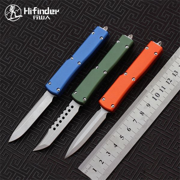 Coltello pieghevole Hifinder Mini 70 Manico monolitico in alluminio CNC D2 Lama Sopravvivenza EDC caccia da campeggio Utensile da cucina all'aperto Coltello multiuso