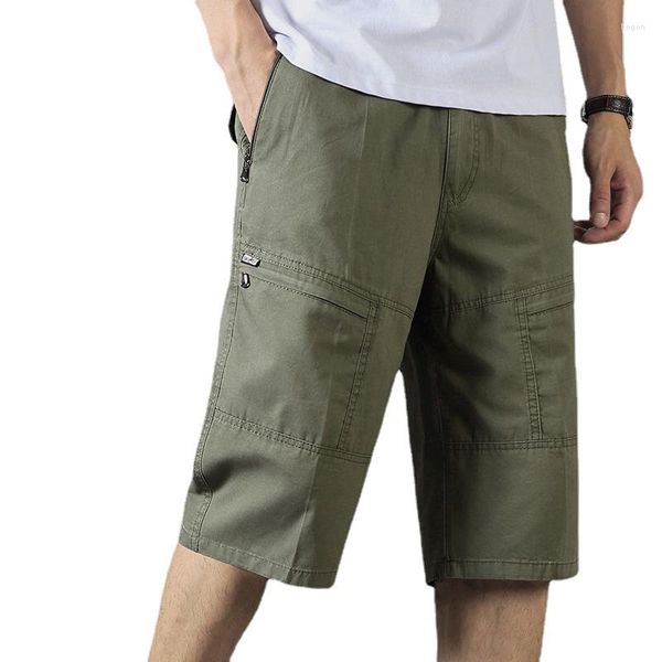 Shorts masculinos 2023 chegada verão homens moda magro casual joelho comprimento curto bermuda reta para saling e75