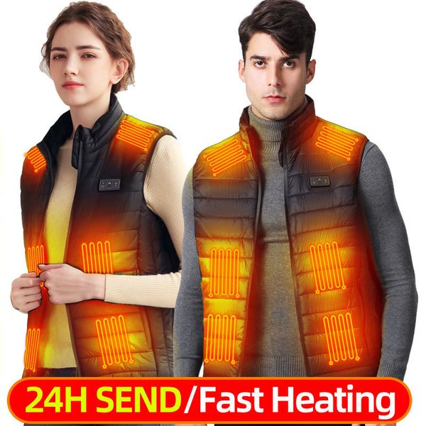 Gilet da uomo Gilet riscaldato per uomo e donna Giacca riscaldante con riscaldamento elettrico USB Abbigliamento da caccia leggero da esterno 230922