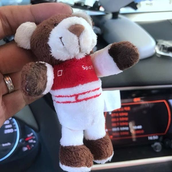 Plüsch-Schlüsselanhänger, 1 Stück, für Audi, Plüsch-Teddybär, Schlüsselanhänger, Puppenspielzeug, Accesorios Para Auto De Mujer, Innen-Schlüsselanhänger, Auto-Gadget-Sachen 230922