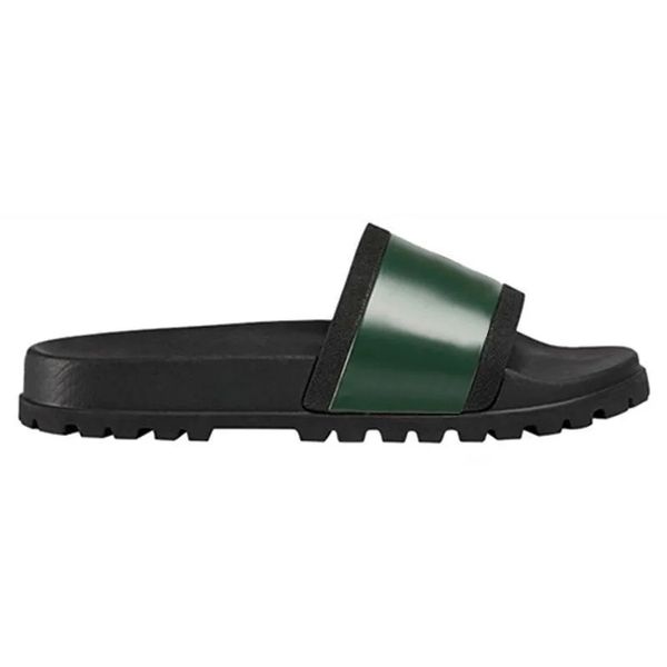 Erkekler için Klasik Terlik Kauçuk Deri Düz Sole Slides Sliders Kapalı Açık Moda Trendi Sandal