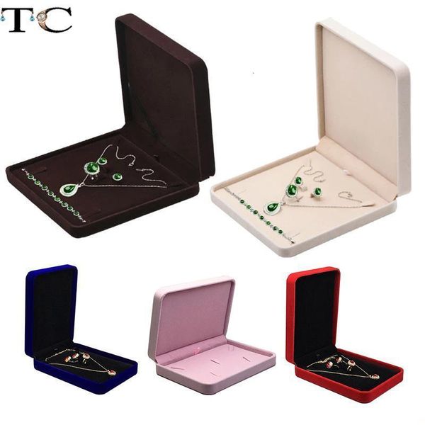 Set di scatole per gioielli Confezione regalo in velluto per anello, collana, orecchino, custodia, contenitore, pendente, braccialetto, contenitore 230921