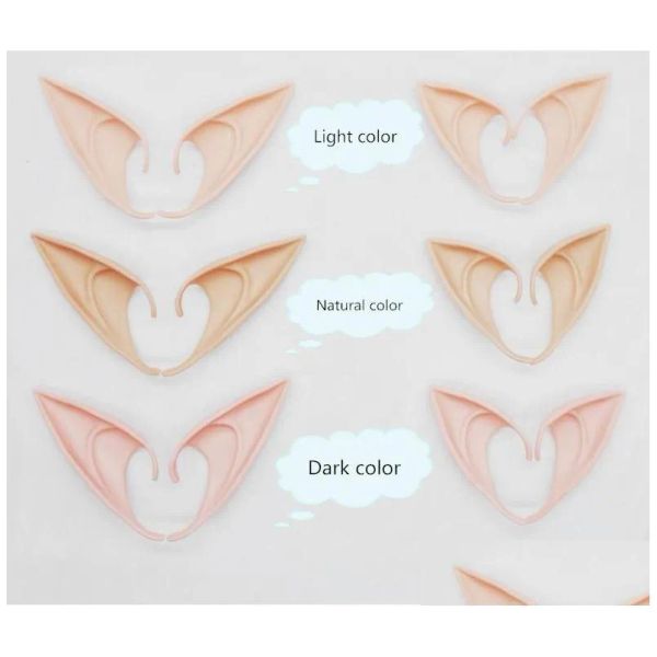 Máscaras de festa Elf Ear Halloween Fada Cosplay Acessórios Máscara de Vampiro para Látex Macio Falso 10cm e 12cm Sn961 Drop Delivery Home Garden Dhjng JJ 9.22