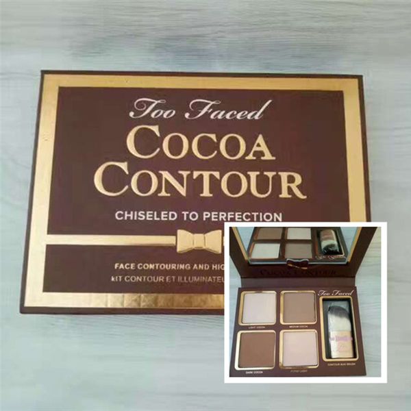 Paleta de sombra de sombra de pó de face de face corporal 4 cores Bronzer de bronzeador de bronzeador de bronzeador marrom de contorno de contorno marrom de cor de contorno marrom de maquiagem de maquiagem 230921