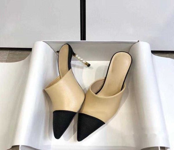 nuove scarpe da donna da donna piccole perle profumate cucite a vento con puntatori tacchi alti delicati pattini da borsa