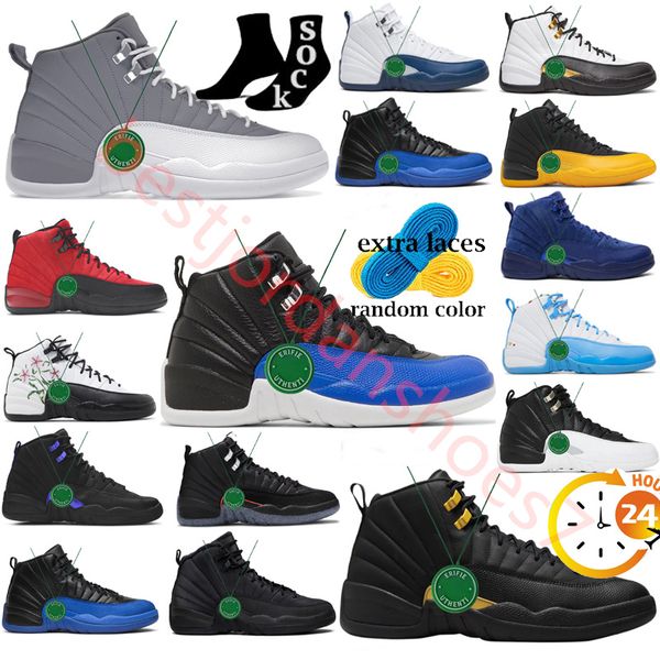 12 12S Jumpman Basketballschuhe Herren Designer University Blue Stealth Floral Cherry Triple Black Dark Grey Field Purple Gamma Royal Taxi Sports Sneakers US 13