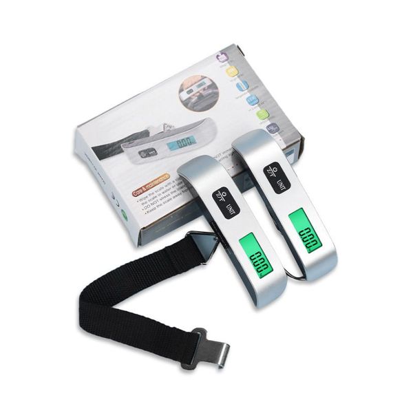 Небольшие портативные цифровые весы для багажа, карманные электронные весы с ЖК-дисплеем, электронные чемоданы, дорожные весы, инструмент для измерения веса багажа