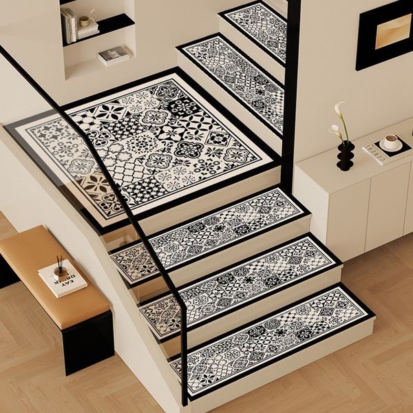 Selbstklebende Treppenstufenmatten aus Teppichgummi, rutschfeste Teppiche für Zuhause, Wohnzimmer, Dekor, Boden, Treppenstufen, Schutzabdeckung, Pad 230922